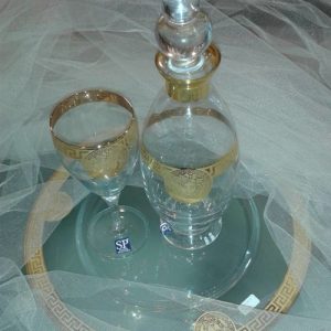 Καράφα δίσκος ποτήρι γάμου – Σετ γάμου