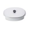 CARACTERE CULINAIRE WHITE CUMULUS RECT DISH WITH LID 19X13 19X13X6