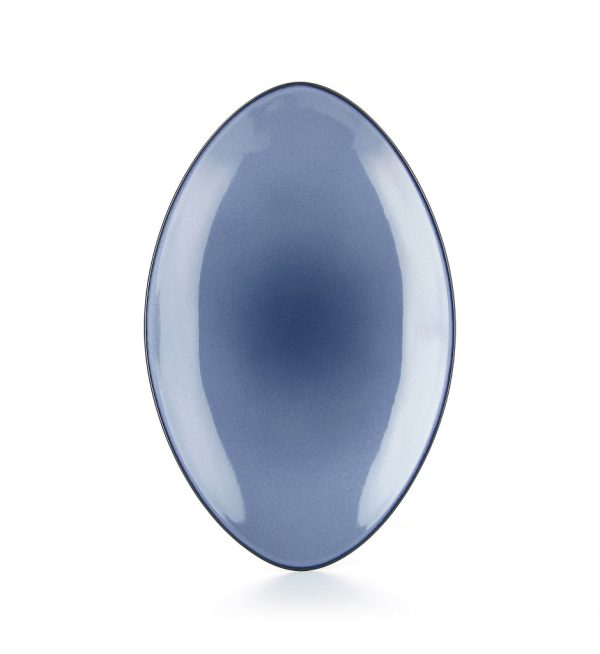 EQUINOXE CIRRUS BLUE OVAL PLATE 35CM