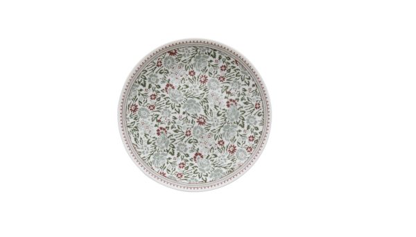 Laura Ashley – Πιάτο Petit Four 12εκ. με Κόκκινα/Πράσινα Λουλούδια – Wild Clematis – 182911