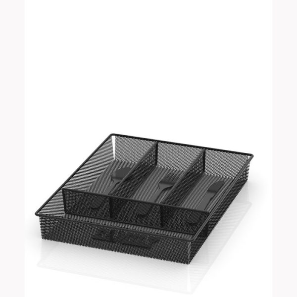Κουταλοθήκη συρταριού – Matte Black- 33x26x5εκ – Tekno-Tel – MG071B