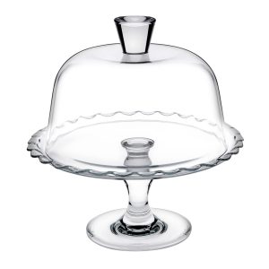 PETITE PATISSERIE FOOTED PLATE W/DOME H: 25,9 D: 13 P/72 GB1.OB2. ESPIEL SP96952G1