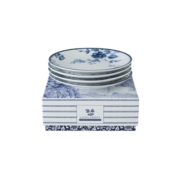 Laura Ashley-Blueprint Πιατάκι Petit Four 4τμχ σε κουτί δώρου Floris και China Fleur – 183289